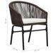 Ensemble de bistro 3 pcs avec coussins Rotin PVC Marron - Photo n°11