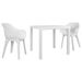 Ensemble de bistro 3 pcs Plastique Blanc 2 - Photo n°1