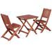 Ensemble de bistro 3 pcs pour enfants Bois d'eucalyptus solide - Photo n°1