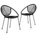 Ensemble de bistro 3 pcs Rotin PVC Noir - Photo n°5