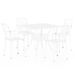 Ensemble de bistro 5 pcs Aluminium coulé Blanc 4 - Photo n°1