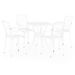 Ensemble de bistro 5 pcs Aluminium coulé Blanc 6 - Photo n°1