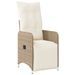 Ensemble de bistro de jardin 11 pcs coussins beige poly rotin - Photo n°5