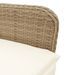 Ensemble de bistro de jardin 11 pcs coussins beige poly rotin - Photo n°8