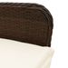 Ensemble de bistro de jardin 11 pcs coussins marron poly rotin - Photo n°8