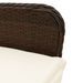 Ensemble de bistro de jardin 11 pcs coussins marron poly rotin - Photo n°5