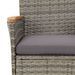 Ensemble de bistro de jardin 3 pcs coussins gris poly rotin - Photo n°6