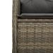 Ensemble de bistro de jardin 3 pcs coussins gris poly rotin - Photo n°6