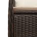 Ensemble de bistro de jardin 3 pcs coussins marron poly rotin - Photo n°5