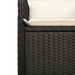 Ensemble de bistro de jardin 3 pcs coussins noir poly rotin - Photo n°6