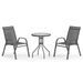 Ensemble de bistro de jardin 3 pcs Gris - Photo n°3