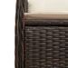 Ensemble de bistro de jardin 5 pcs coussins marron poly rotin - Photo n°6