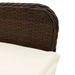 Ensemble de bistro de jardin 7 pcs coussins marron poly rotin - Photo n°8