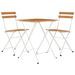 Ensemble de bistro pliable 3 pcs Bois d'acacia solide et acier - Photo n°3