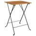 Ensemble de bistro pliable 3 pcs Bois de teck massif et acier - Photo n°5