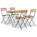 Ensemble de bistro pliable 5 pcs Bois d'acacia solide et acier - Photo n°1