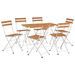 Ensemble de bistro pliable 7 pcs bois d'acacia solide et acier - Photo n°3