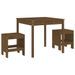 Ensemble de bistrot de jardin 3 pcs marron miel bois pin massif - Photo n°1