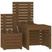 Ensemble de boîtes de jardin 3 pcs marron miel bois pin massif - Photo n°8