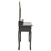 Ensemble de coiffeuse avec tabouret Gris 100x40x146cm Paulownia - Photo n°5