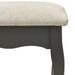 Ensemble de coiffeuse avec tabouret Gris 50x59x136 cm Paulownia - Photo n°10