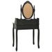 Ensemble de coiffeuse avec tabouret Noir 75x69x140 cm Paulownia - Photo n°5