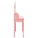 Ensemble de coiffeuse avec tabouret Rose 75x69x140 cm Paulownia - Photo n°4