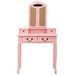 Ensemble de coiffeuse avec tabouret Rose 80x69x141 cm Paulownia - Photo n°4