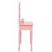 Ensemble de coiffeuse avec tabouret Rose 80x69x141 cm Paulownia - Photo n°5