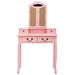 Ensemble de coiffeuse avec tabouret Rose 80x69x141 cm Paulownia - Photo n°4