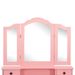 Ensemble de coiffeuse avec tabouret Rose 80x69x141 cm Paulownia - Photo n°7