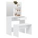 Ensemble de coiffeuse Blanc brillant 74,5x40x141 cm - Photo n°4