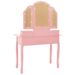 Ensemble de coiffeuse et tabouret Rose 100x40x146 cm Paulownia - Photo n°6