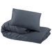 Ensemble de housse de couette Anthracite 140x200 cm Microfibre - Photo n°6