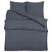 Ensemble de housse de couette Anthracite 200x200 cm Microfibre - Photo n°2