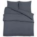 Ensemble de housse de couette Anthracite 225x220 cm Microfibre - Photo n°2