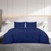 Ensemble de housse de couette Bleu marine 140x200 cm Microfibre - Photo n°3