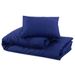 Ensemble de housse de couette Bleu marine 200x200 cm Microfibre - Photo n°6