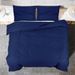 Ensemble de housse de couette Bleu marine 260x220 cm Microfibre - Photo n°5