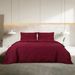 Ensemble de housse de couette Bordeaux 135x200 cm Coton - Photo n°3