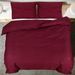 Ensemble de housse de couette Bordeaux 135x200 cm Microfibre - Photo n°5