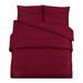 Ensemble de housse de couette Bordeaux 140x200 cm Microfibre - Photo n°1