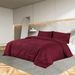 Ensemble de housse de couette Bordeaux 200x200 cm Microfibre - Photo n°1