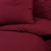 Ensemble de housse de couette Bordeaux 200x200 cm Microfibre - Photo n°7