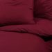 Ensemble de housse de couette Bordeaux 200x200 cm Microfibre - Photo n°7