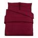 Ensemble de housse de couette Bordeaux 220x240 cm Microfibre - Photo n°2