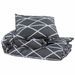 Ensemble de housse de couette Gris 140x200 cm Coton - Photo n°3