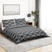Ensemble de housse de couette Gris 140x200 cm Coton - Photo n°1