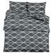 Ensemble de housse de couette Gris 140x200 cm Coton - Photo n°2
