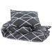 Ensemble de housse de couette Gris 140x200 cm Coton - Photo n°3